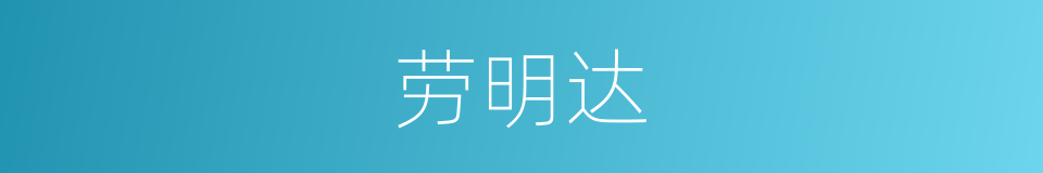 劳明达的同义词