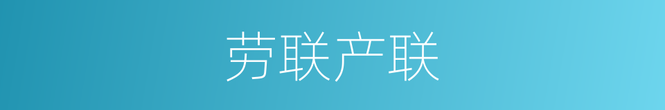 劳联产联的意思