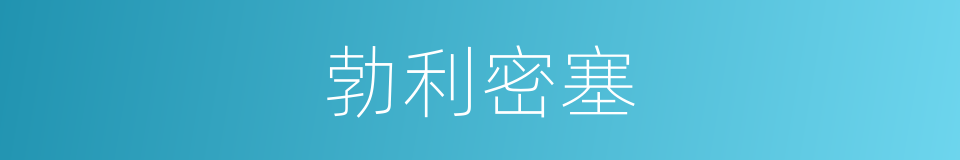 勃利密塞的同义词