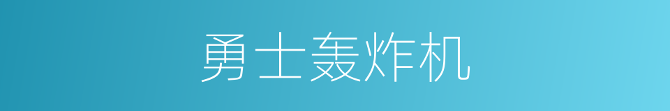 勇士轰炸机的同义词