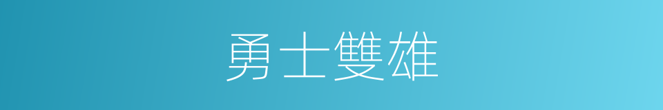 勇士雙雄的同義詞