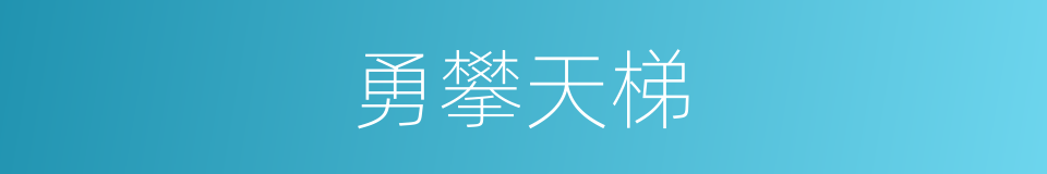 勇攀天梯的同义词