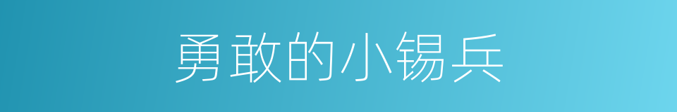 勇敢的小锡兵的同义词