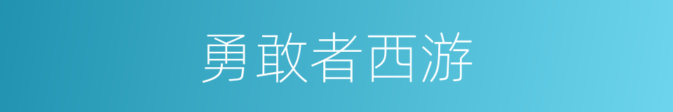 勇敢者西游的同义词