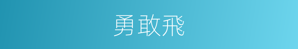 勇敢飛的同義詞