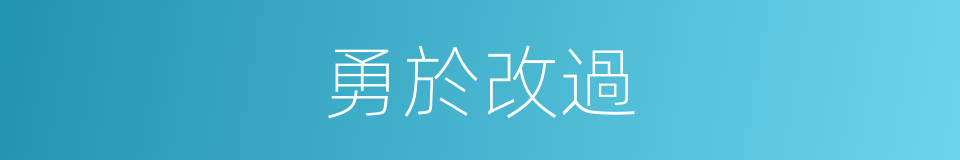 勇於改過的同義詞