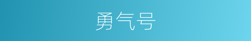 勇气号的意思