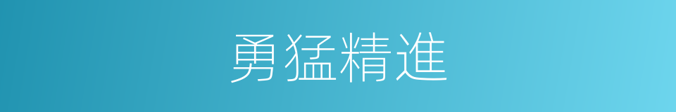勇猛精進的意思