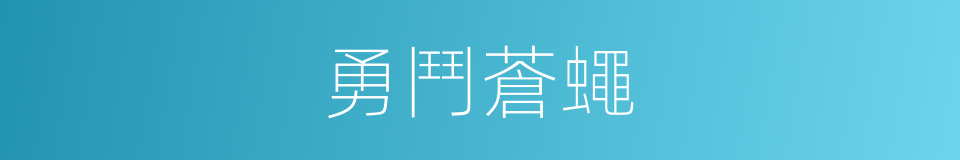勇鬥蒼蠅的同義詞