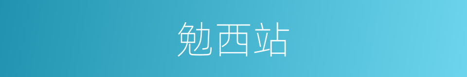 勉西站的同义词