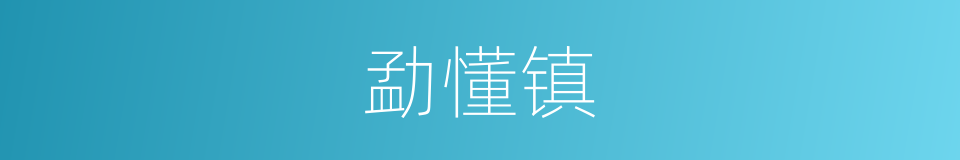 勐懂镇的同义词