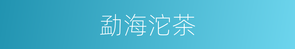 勐海沱茶的同义词