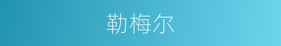 勒梅尔的同义词