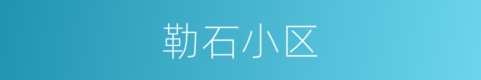 勒石小区的同义词