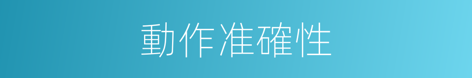 動作准確性的同義詞