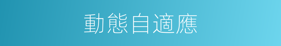 動態自適應的同義詞