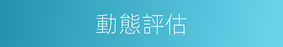 動態評估的同義詞