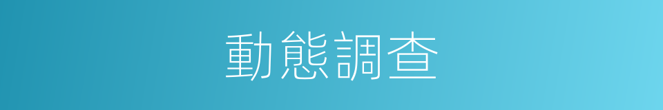 動態調查的同義詞