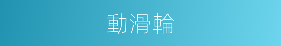 動滑輪的意思