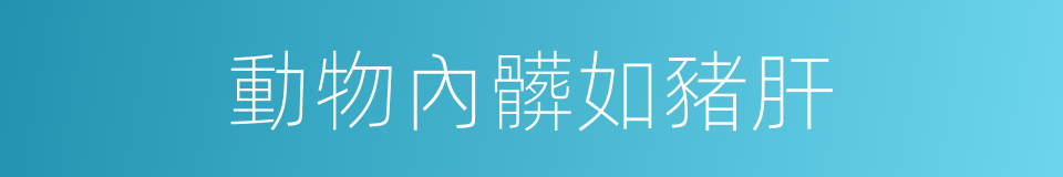 動物內髒如豬肝的同義詞