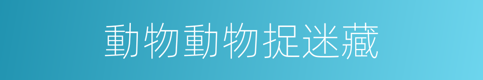 動物動物捉迷藏的同義詞