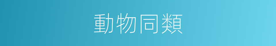 動物同類的同義詞