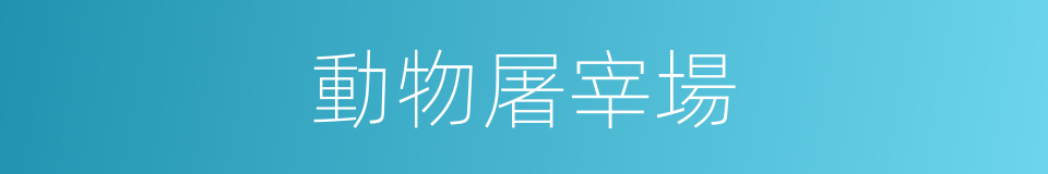 動物屠宰場的同義詞