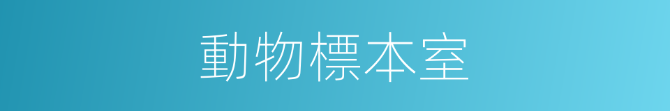 動物標本室的同義詞