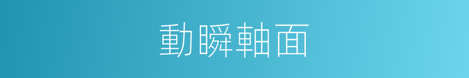 動瞬軸面的同義詞