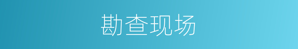 勘查现场的同义词