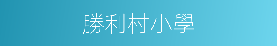 勝利村小學的同義詞