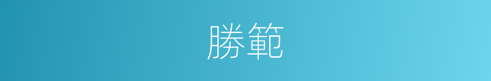 勝範的同義詞