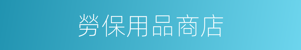 勞保用品商店的同義詞
