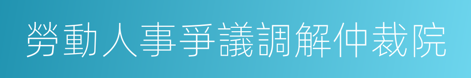 勞動人事爭議調解仲裁院的同義詞