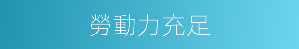 勞動力充足的同義詞