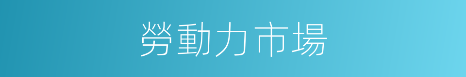 勞動力市場的同義詞