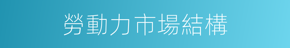 勞動力市場結構的同義詞