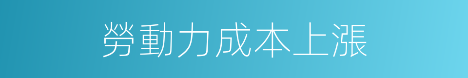 勞動力成本上漲的同義詞