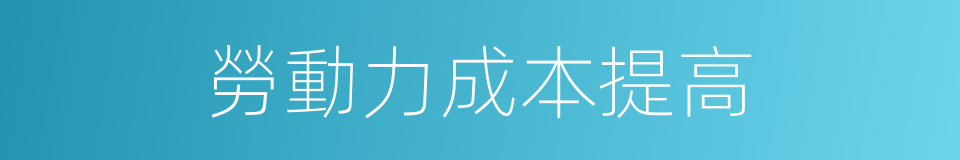 勞動力成本提高的同義詞