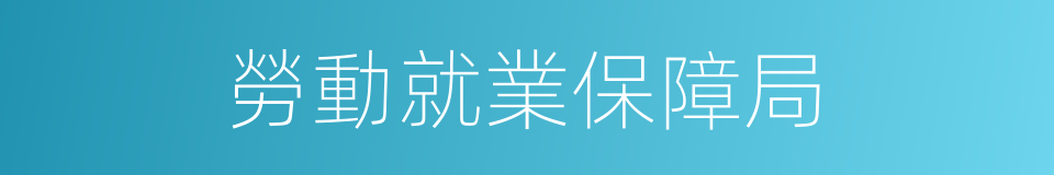 勞動就業保障局的同義詞