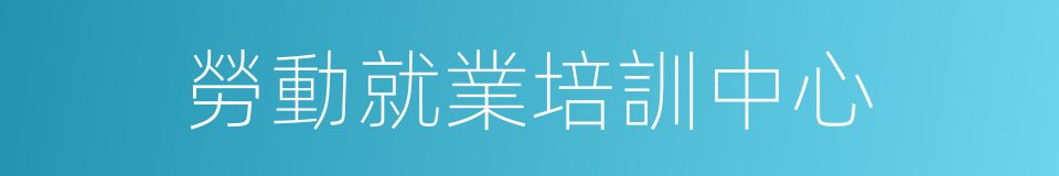 勞動就業培訓中心的同義詞