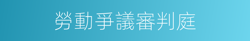 勞動爭議審判庭的同義詞