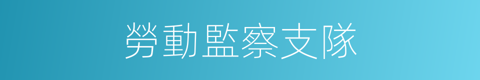 勞動監察支隊的同義詞