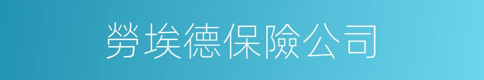 勞埃德保險公司的同義詞