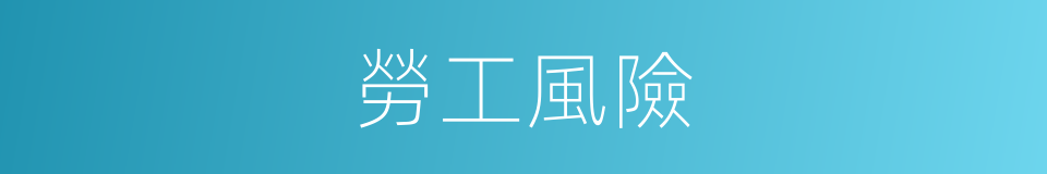 勞工風險的同義詞
