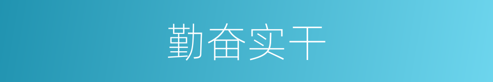 勤奋实干的同义词