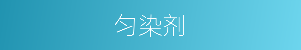 匀染剂的同义词