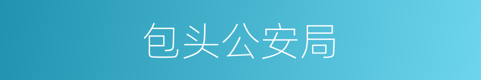 包头公安局的同义词