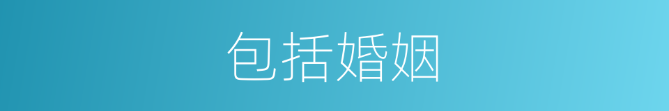 包括婚姻的同义词