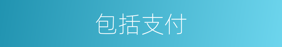 包括支付的同义词